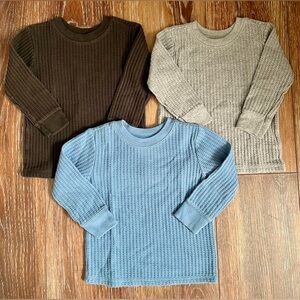 Garanimals Textured Long Sleeve Set Size 18 Months - Blue, Grey, Charcoal